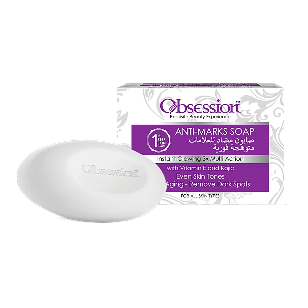 Obsession Anti-Marks Soap bar and purple box