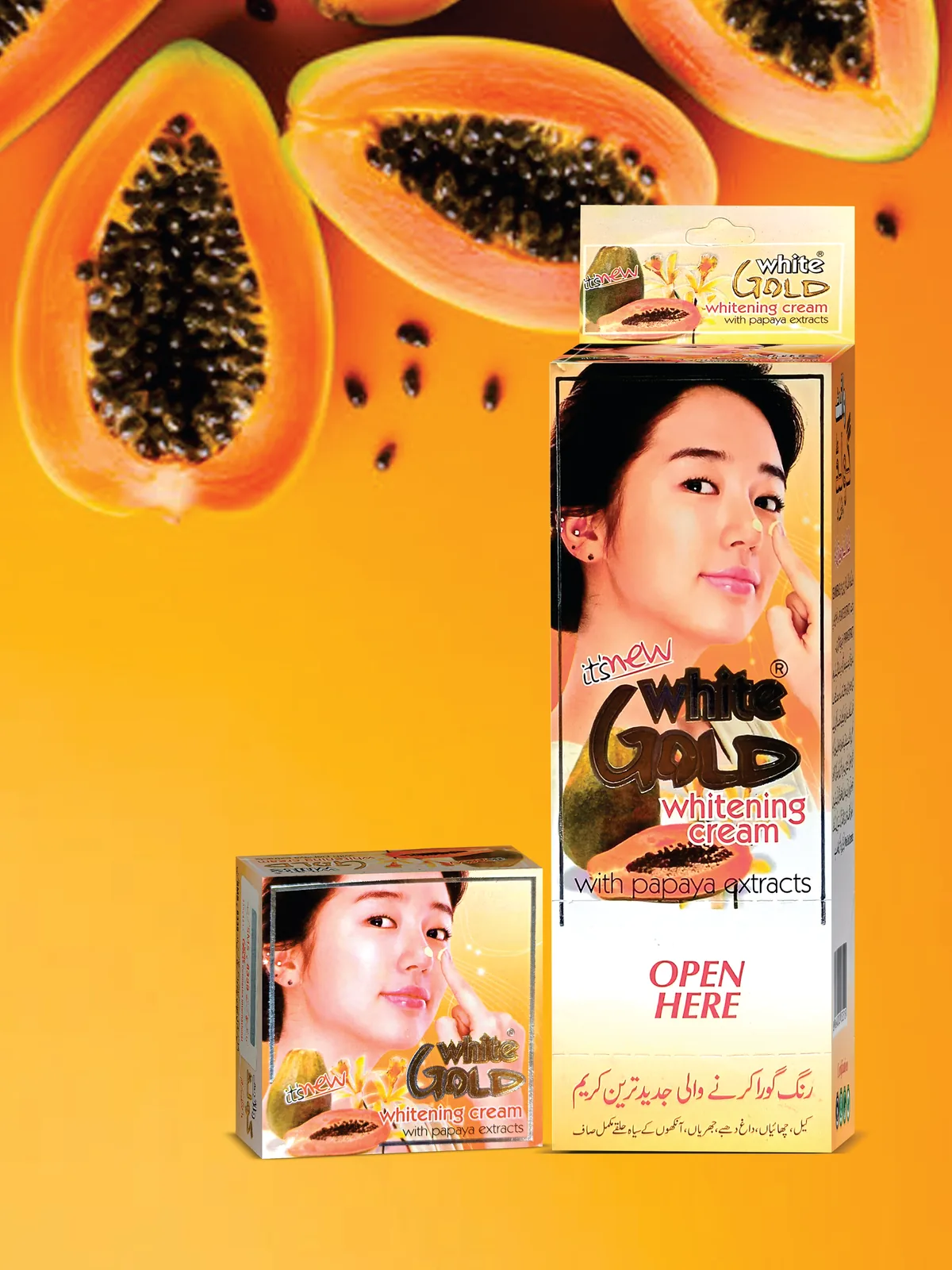 White Gold Whitening Cream with Papaya Extracts