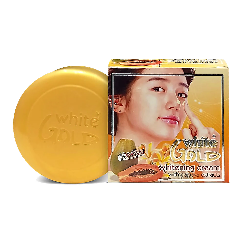 White Gold Whitening Cream with Papaya Extracts jar and box